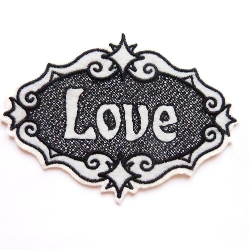 Patch thermocollant love, love patch, broderie machine, embroidery patch