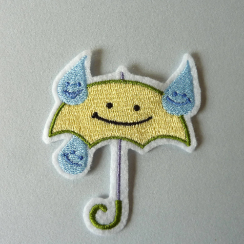 Broderie enfant parapluie, patch thermocollant,ecusson,customisation,embroidery patch