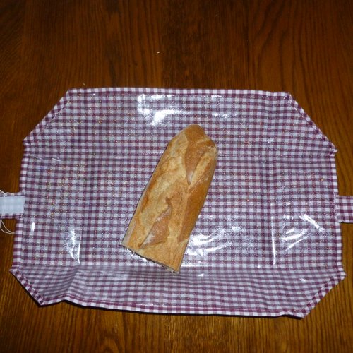 Set de table ou pochette à sandwich(tissu imprimé  noir)