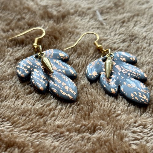 Boucles d’oreilles « arwen » en pâte polymère fait-main