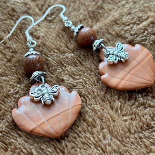 Boucles d’oreilles « ariel » en pâte polymère fait-main