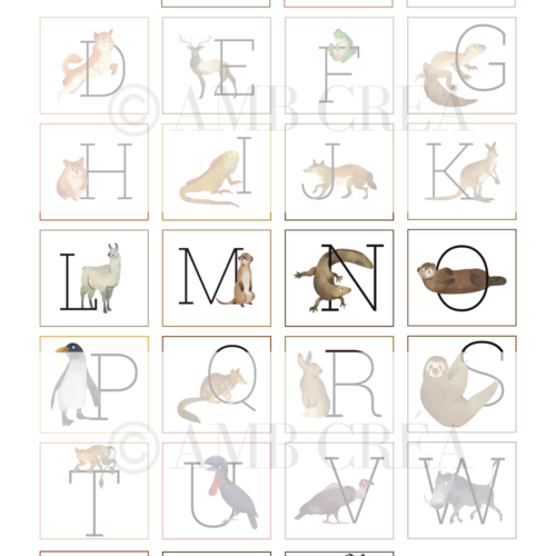 Grand alphabet a4 - fichier numérique