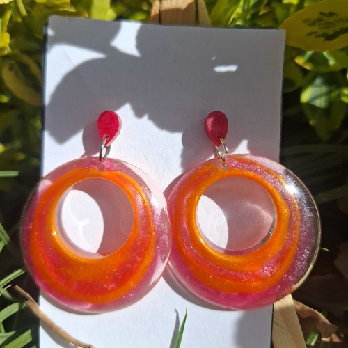 Sunset glow – boucles d’oreilles effet coucher de soleil