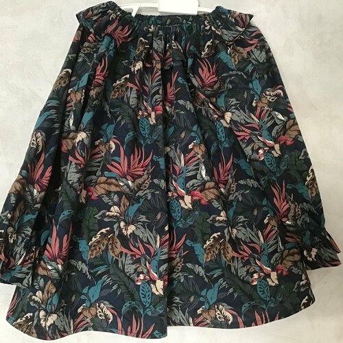 Blouse en popeline de coton col volanté du 2 au 12 ans