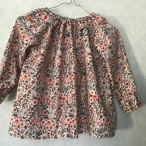 Blouse / tunique en popeline du 2 au 12 ans