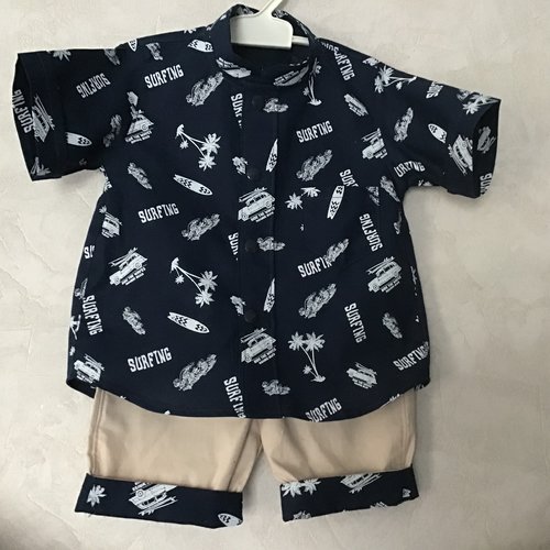 Ensemble garçon short/chemise du 1 ans au 12 ans