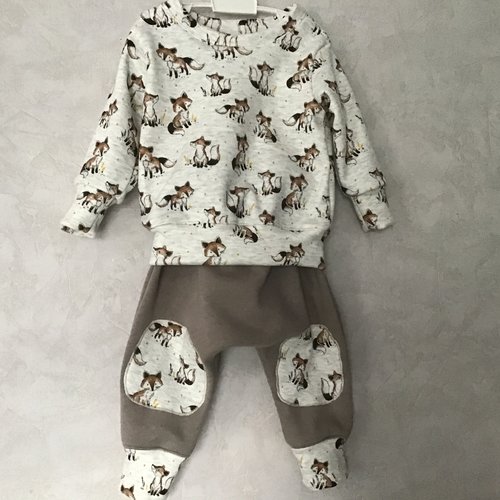 Ensemble bébé sweat et sarouel du 3 mois au 3 ans