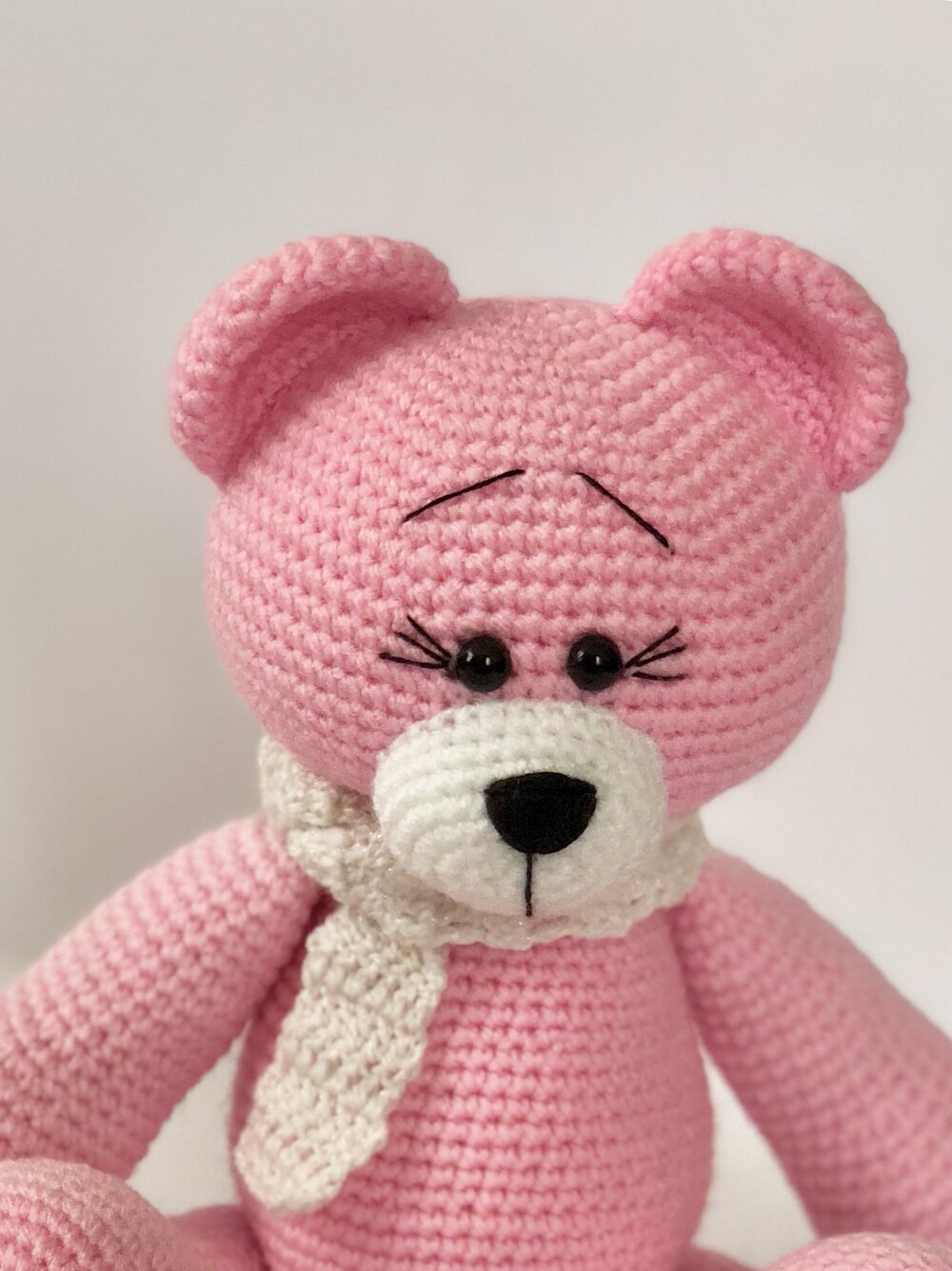 Rose ours crochet, peluche amigurumi, poupée au crochet, animal