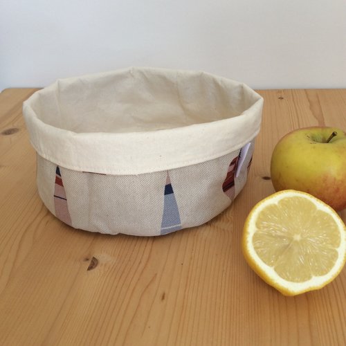 Panier, corbeille en coton - esprit bord de mer