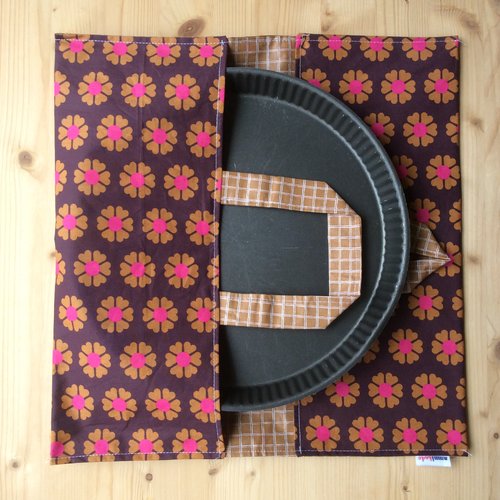 Sac à tarte - modèle fleurettes 70s'