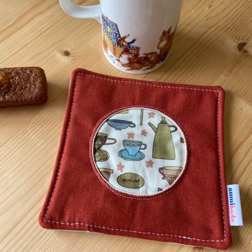 Dessous de tasse en tissu molletonné