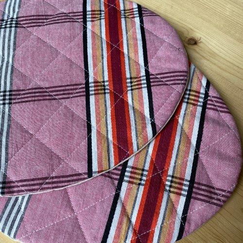 Set de table en linge ancien recyclé - table basque