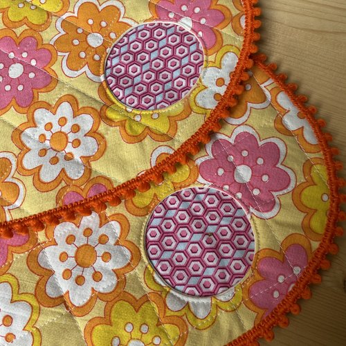 Set de table en linge ancien recyclé - années 70