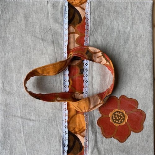 Sac à tarte - modèle "fleurs et dentelles"