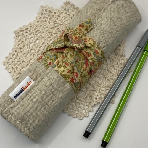 Trousse à rouler à crayons, feutres