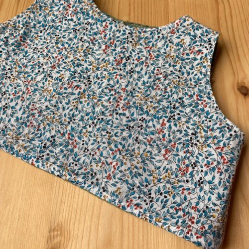 Bavoir tablier vintage bb façon liberty