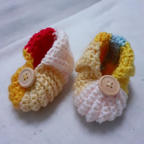 Chaussons citrouilles bebe 0 a 3 mois