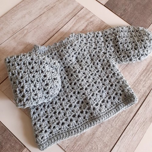 Gilet Brassiere Bebe Crochete Main Un Grand Marche