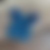 Bonnet bebe bleu tricoté main