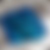 Couverture plaid bebe bleu crocheté main
