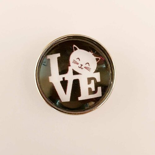 Bouton pression snap 18mm love chat