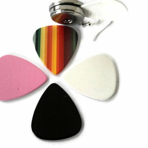Retire bouton pression blanc,  rose, noir ou multicolore