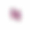 Paire de boutons pression à cabochon de verre 18mm abstrait violet, rose et blanc nacré.