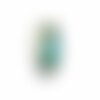 Bouton pression à cabochon de verre 18mm abstrait aux tons vert, bleu et blanc