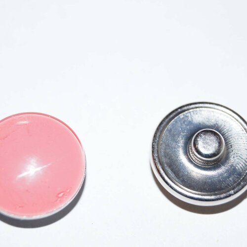 Chunk noosa bouton pression de couleur rose corail 