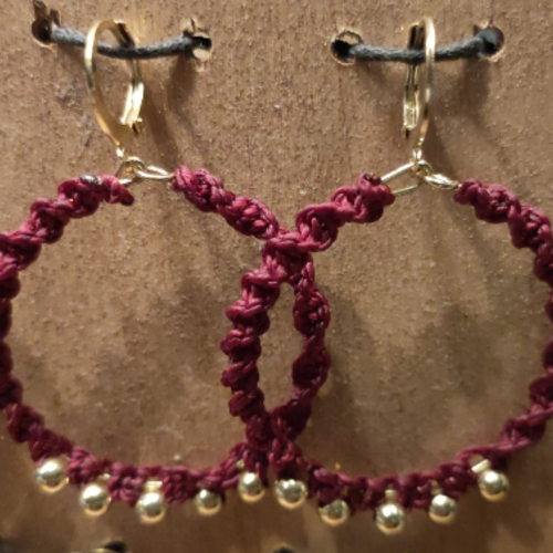 Créoles torsades "esmeralda"