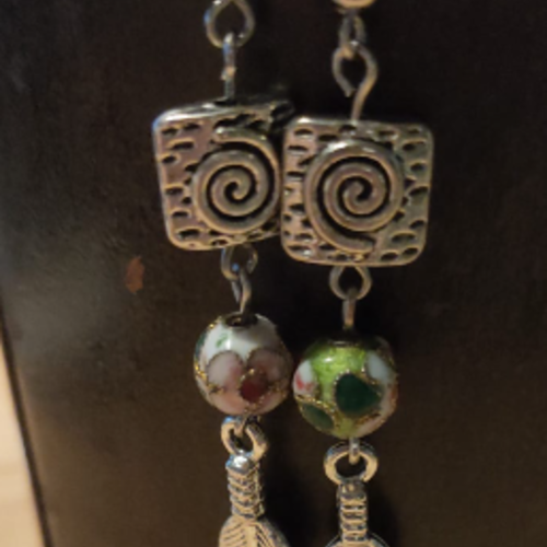 Boucles d'oreilles "sous bois"