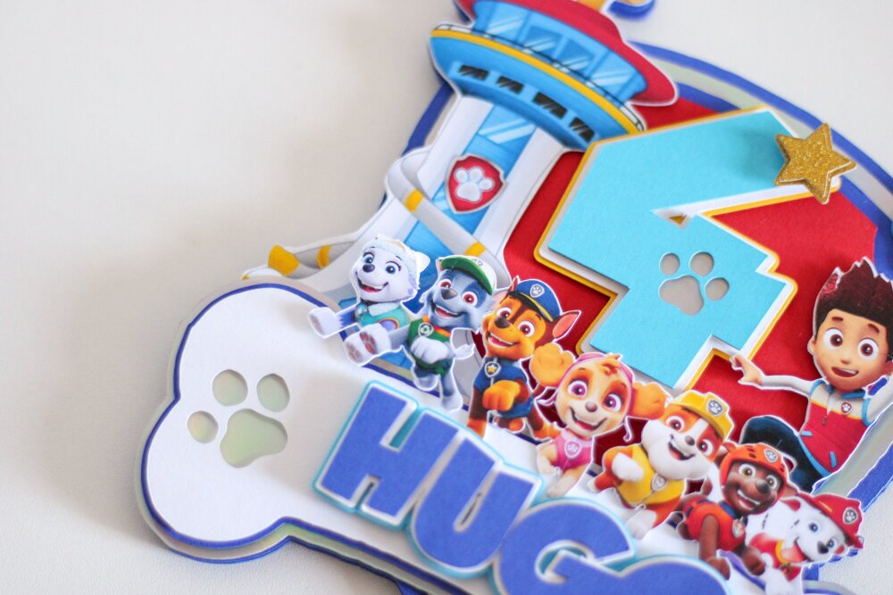 Cake topper pat'patrouille décoration anniversaire décoration