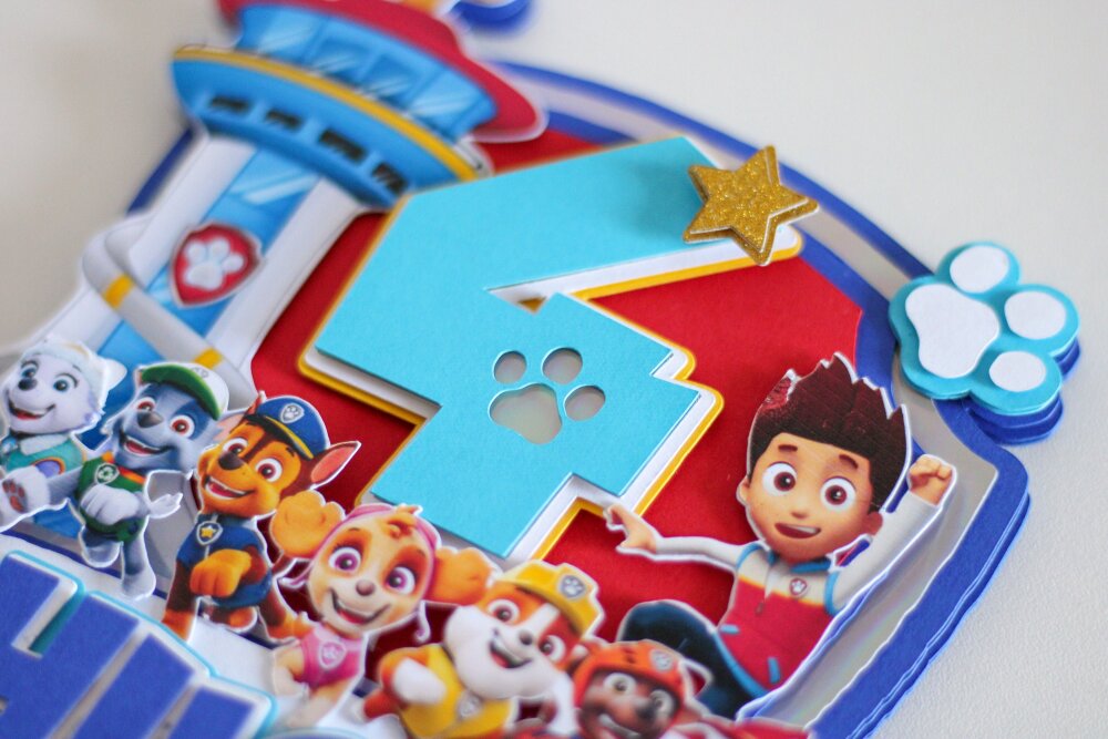 Cake topper pat'patrouille décoration anniversaire décoration