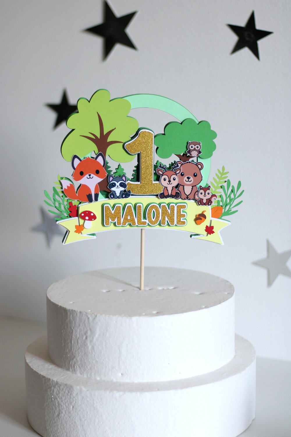 Cake topper animaux de la forêt décoration anniversaire décoration gâteau anniversaire