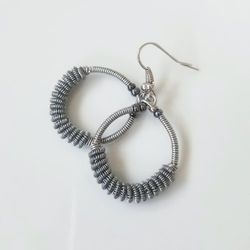 Boucles d'oreilles créoles plaquées argent