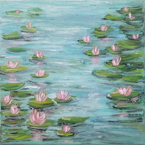 Peinture à l'huile nénuphars
