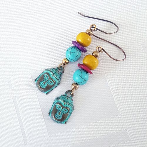 Boho boucles d'oreilles bouddha