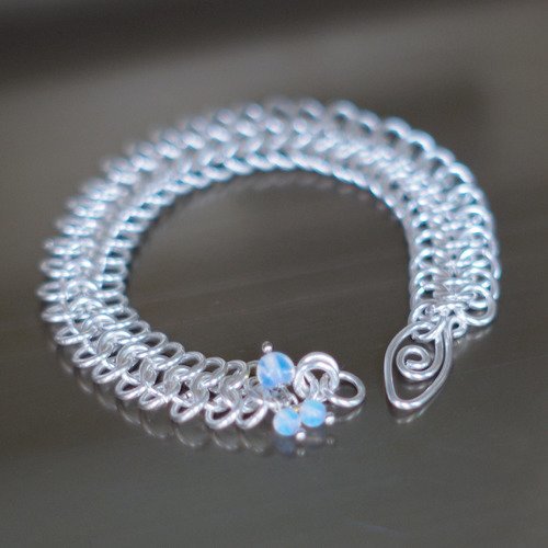 Chainmaille bracelet plaqué argent