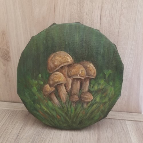 Mini peinture originale des champignons