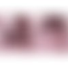 Morceau de 41cm : galon paillettes sequins carrés 5 rangs 22 mm - rose clair n°74 