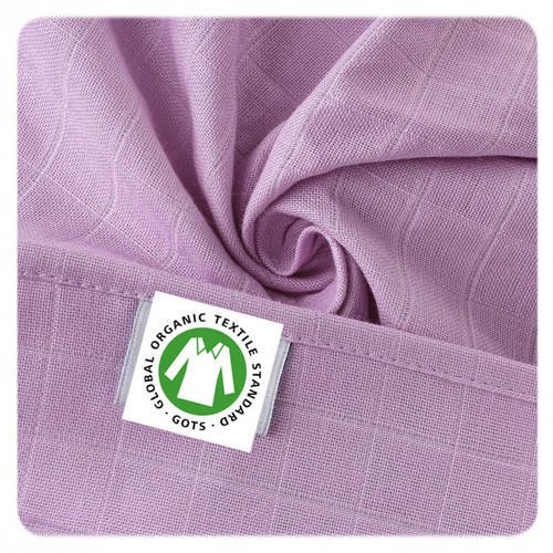 Lange gaze mousseline déjà cousu en coton bio certifié gots à customiser 70 x 70 cm / violet pastel 