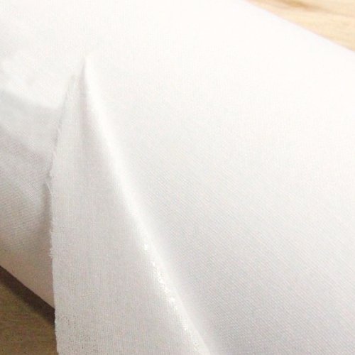 Triplure entoilage thermocollant blanc en coton - epaisseur moyenne / 50 cm