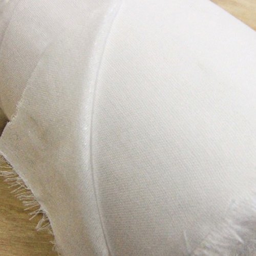 Triplure entoilage thermocollant blanc en coton - epaisseur fine / 50 cm