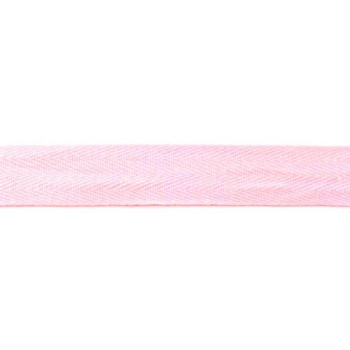 Ruban sangle sergé coton largeur 25 mm rose clair 11382 / 1 m