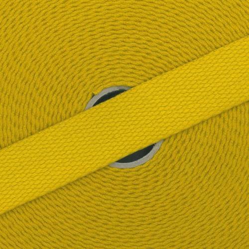 Sangle coton épaisse largeur 25 mm - jaune foncé n° 52 / 1 m 