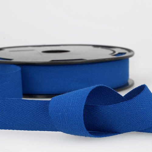 Ruban sangle sergé coton largeur 14 mm - 24 bleu roi / 1 m