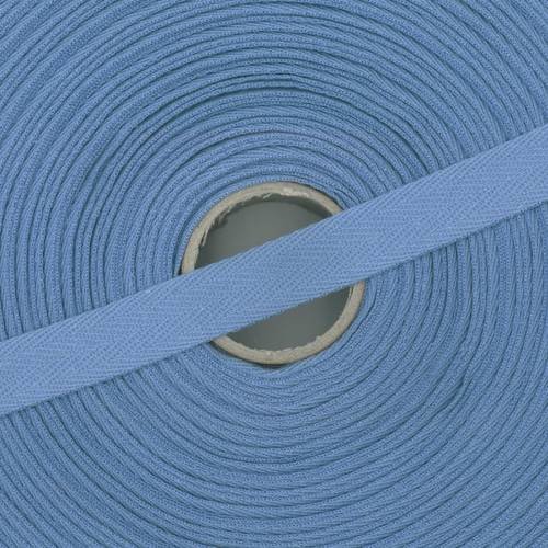 Ruban sangle sergé coton largeur 14 mm bleu pastel n° 21 / 1 m 