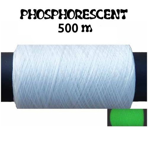 Fil texturé mousse polyester 500 m / phosphorescent 