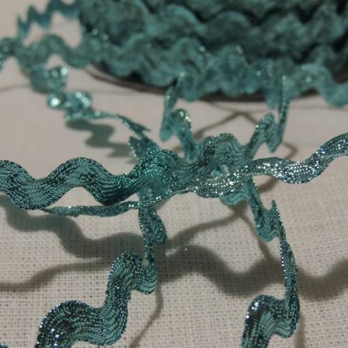 Serpentine, croquet lurex 6 mm turquoise n° 4 / vendu au m 