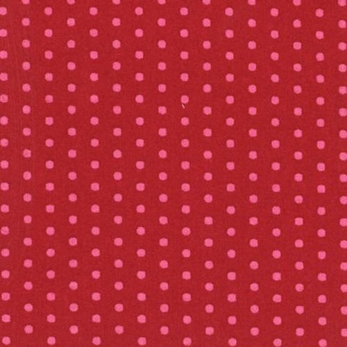 Tissu frou-frou pois rubis éclatant 208 / 10 cm 
